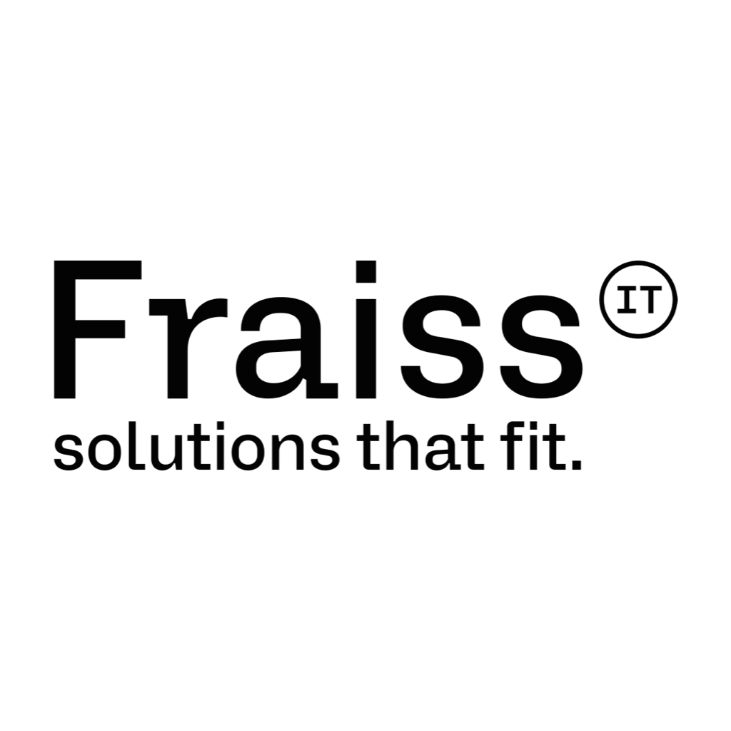 Das Logo der Fraiss IT GmbH mit dem Claim "solutions that fit."